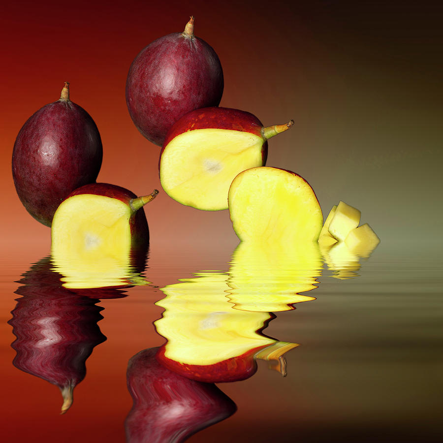 Juice Photograph - Fresh ripe mango fruits by David French