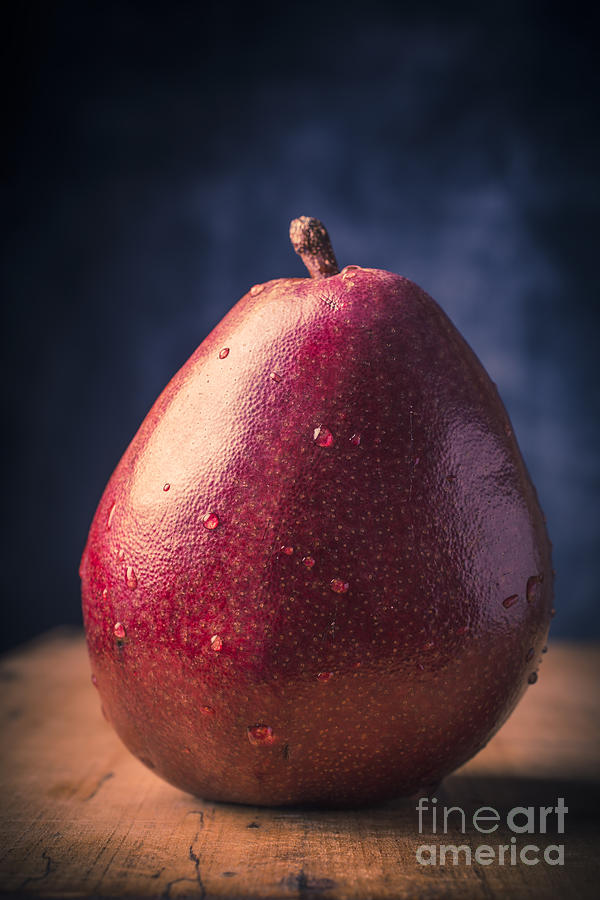 Fruit Photograph - Fresh Ripe Red Pear by Edward Fielding