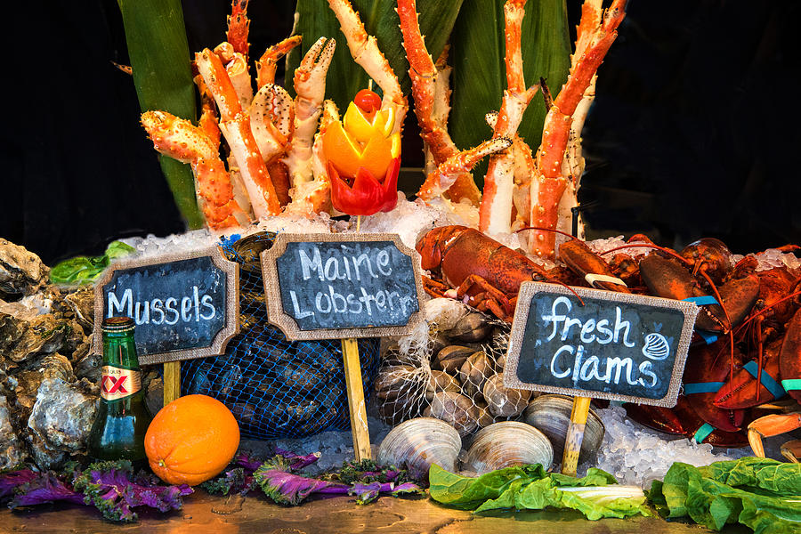 Fresh Seafood Feast Photograph by Lynn Bauer