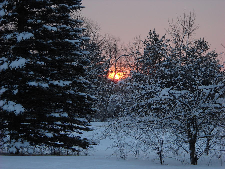 Fresh Snow at Sunrise Photograph by Kent Lorentzen
