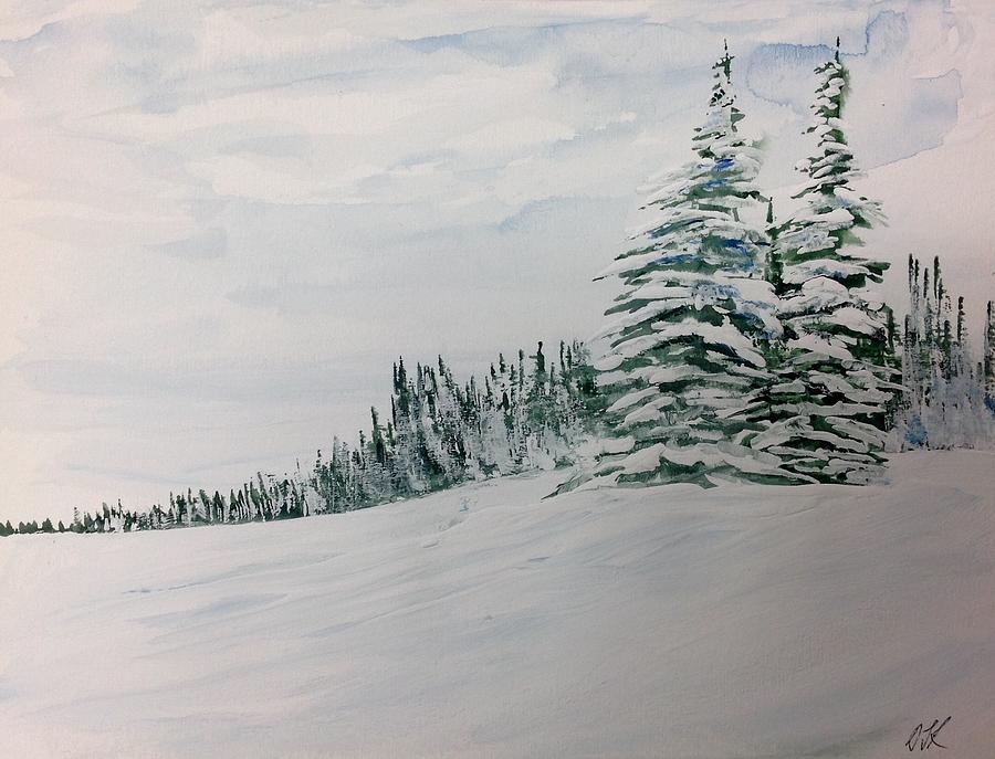 Fresh Snow on a Cold Day Painting by Desmond Raymond