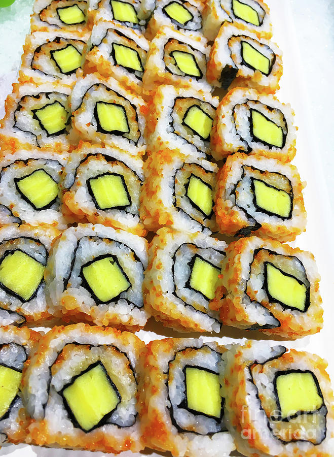 Fresh sushi portions Photograph by Tom Gowanlock