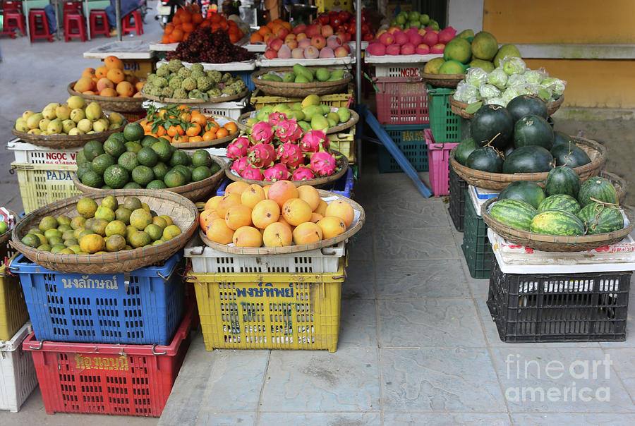 Fresh Veggies Fruit Streets Vietnam  Photograph by Chuck Kuhn