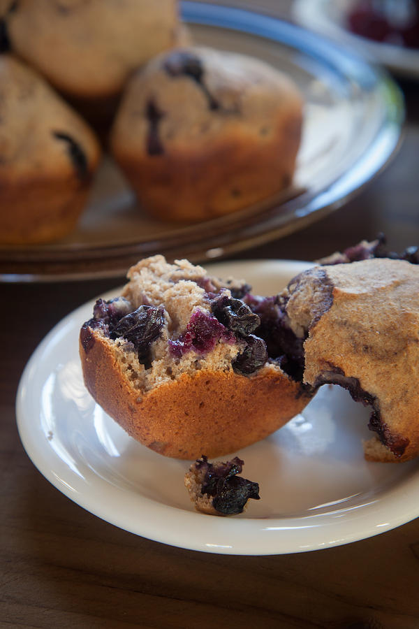 Fresh Whole Grain Blueberry Muffin Photograph by Erin Cadigan
