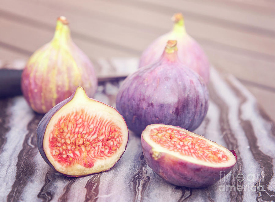 Freshly cut figs Photograph by Sophie McAulay