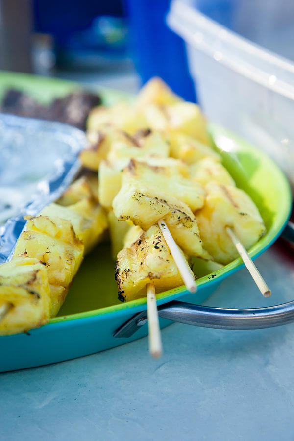 Freshly Grilled Pineapple Kebabs Photograph by Erin Cadigan