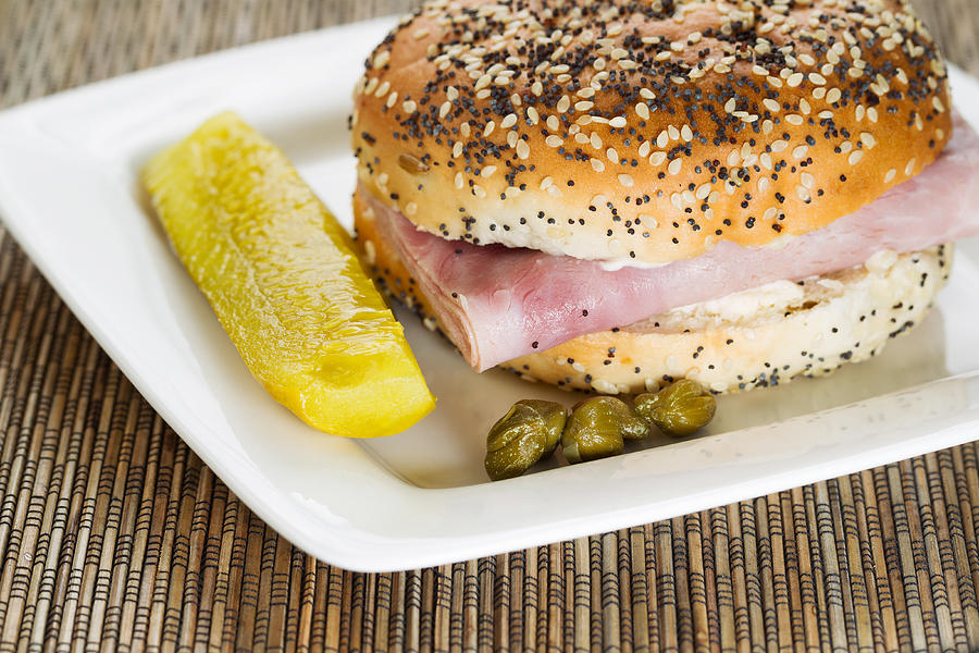 Bread Photograph - Freshly made Ham Sandwich  by Thomas Baker