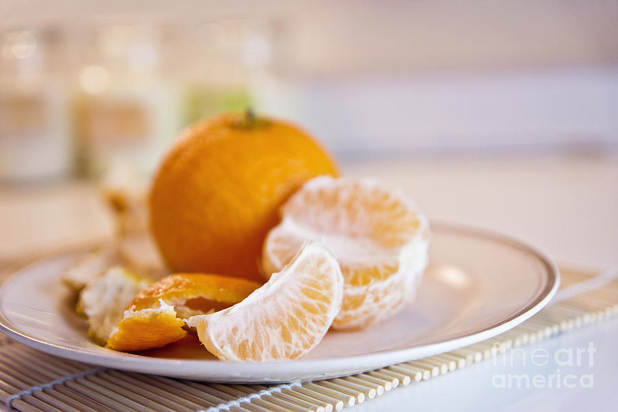 Freshly peeled citrus Photograph by Cindy Garber Iverson