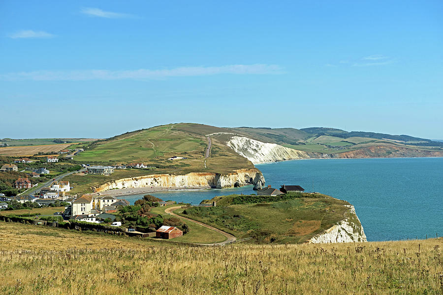 Freshwater Bay From Tennyson Down Photograph by Rod Johnson