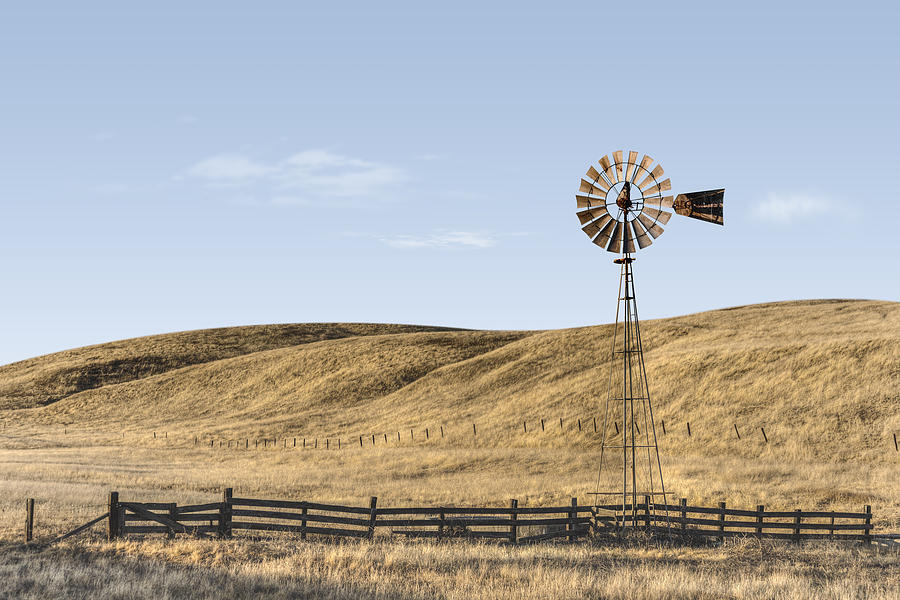 Nature Photograph - Friants Windmill by Jake Kerr