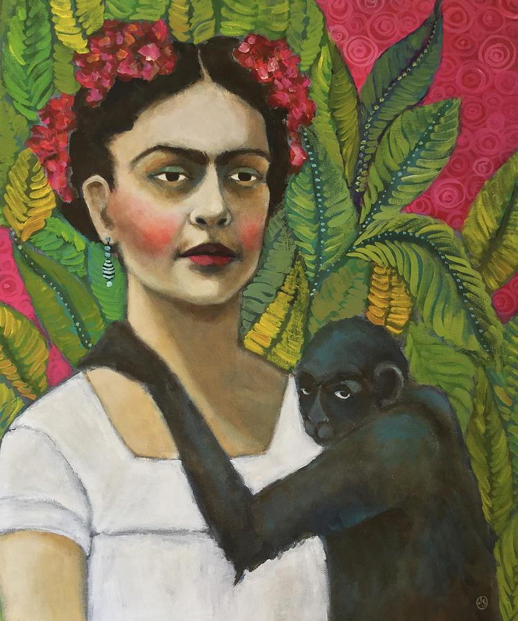 Frida Painting - Frida and Blue by Jane Spakowsky Frida Painting - Frida and Blue by Jane Spakowsky