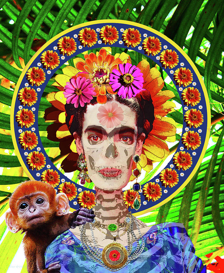 Frida de Muertos Digital Art by Susan Vineyard