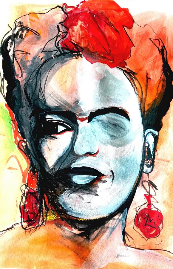 Frida Drawing by Helen Syron