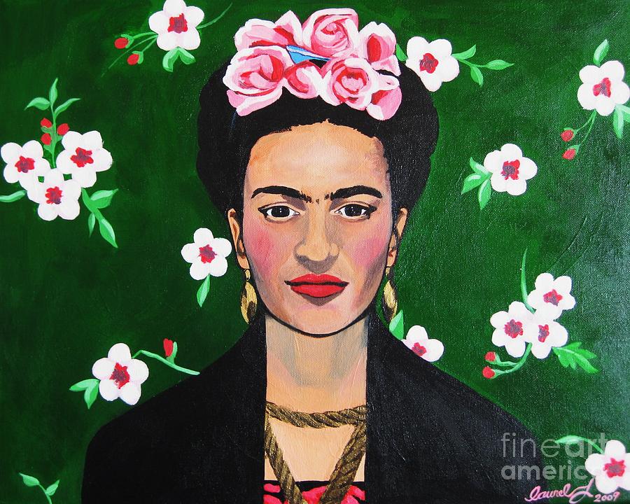 Frida in the Flowers Painting by Signature Laurel | Fine Art America