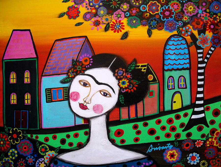Frida In Town Painting by Pristine Cartera Turkus