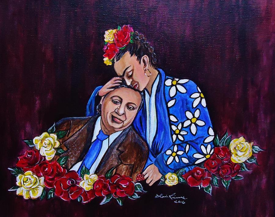 Frida Kahlo and Diego Rivera, Artists Painting by Lois Rivera