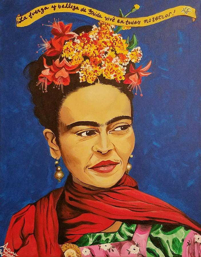 Flower Painting - Frida Kahlo by Autumn Leaves Art