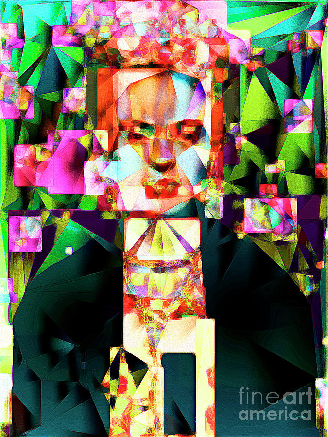 Frida Kahlo in Abstract Cubism 0170326 v3 Photograph by Wingsdomain Art and Photography