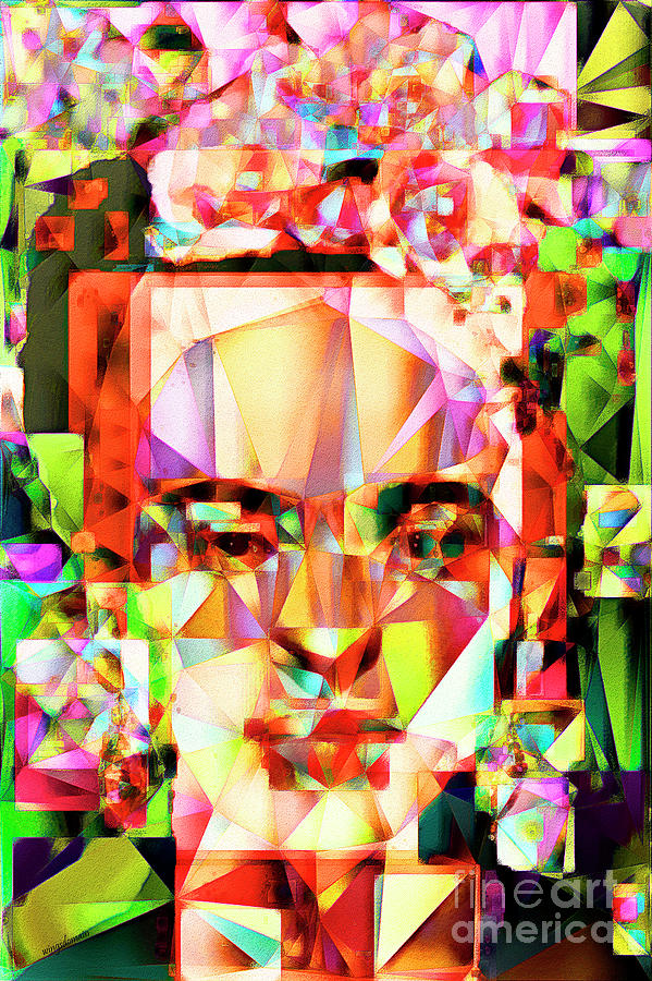 Frida Kahlo in Abstract Cubism 20170326 v4 Photograph by Wingsdomain Art and Photography
