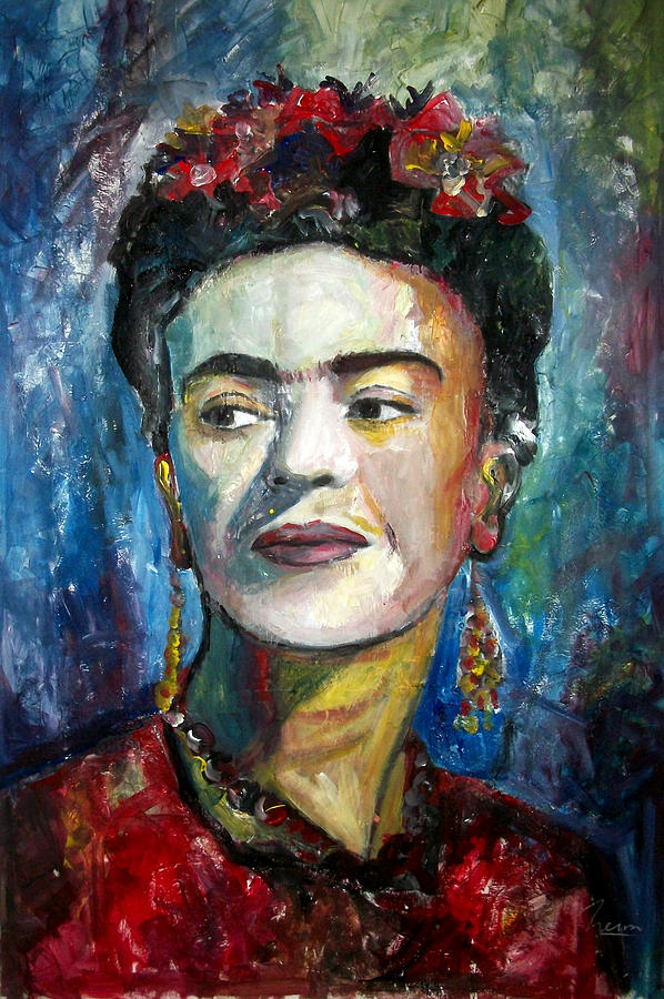 Flower Painting - Frida Kahlo by Marcelo Neira