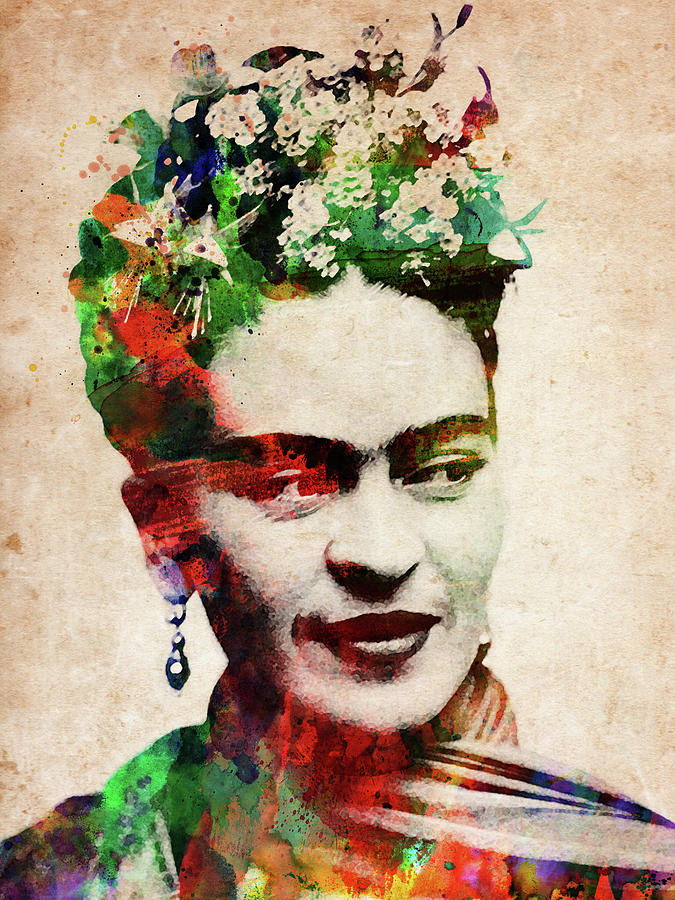 Frida Kahlo Watercolor Digital Art