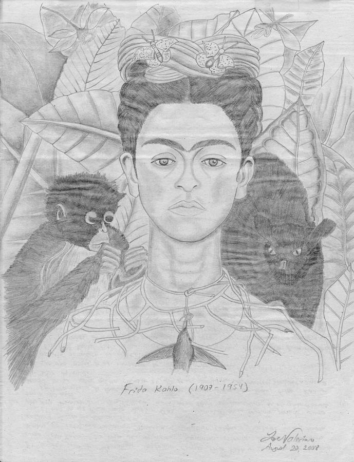 Frida Khalo Drawing by Martin Valeriano