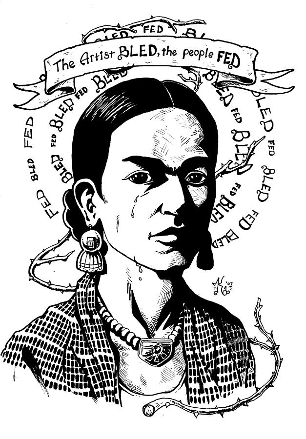 Portrait Drawing - Frida by Marcus Anderson