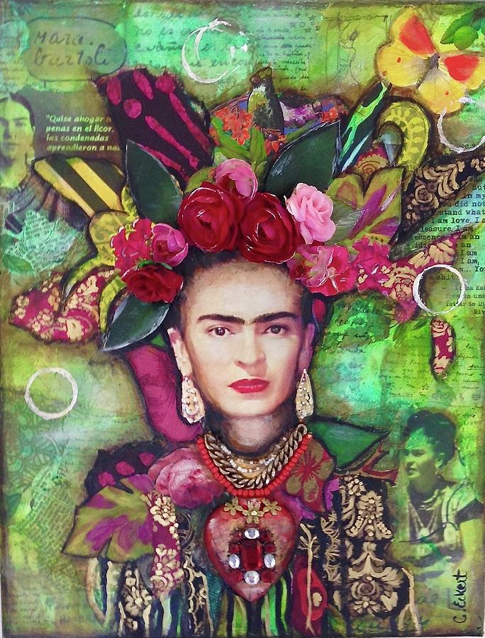 Frida Kahlo Self Portrait With Flowers
