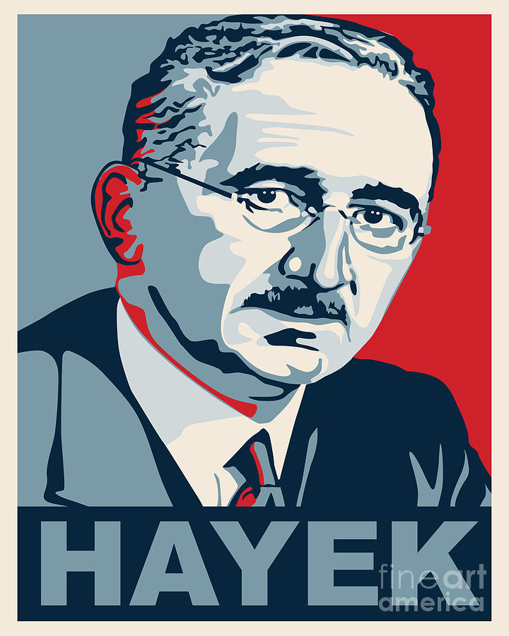 Hayek Digital Art - Friedrich Hayek by John L