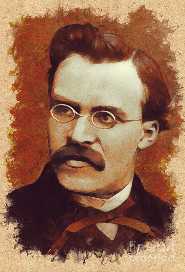 Friedrich Nietzsche, Philosopher Painting by Esoterica Art Agency ...