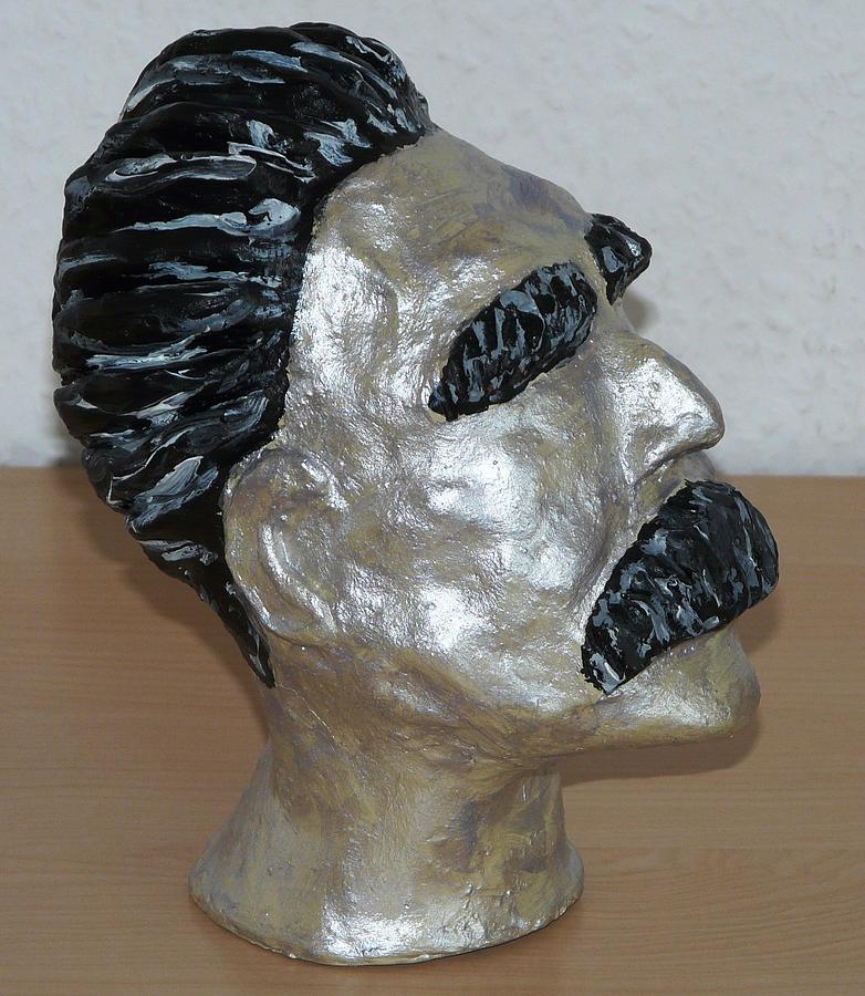 Friedrich Nietzsche Sculpture by Valerie Ornstein