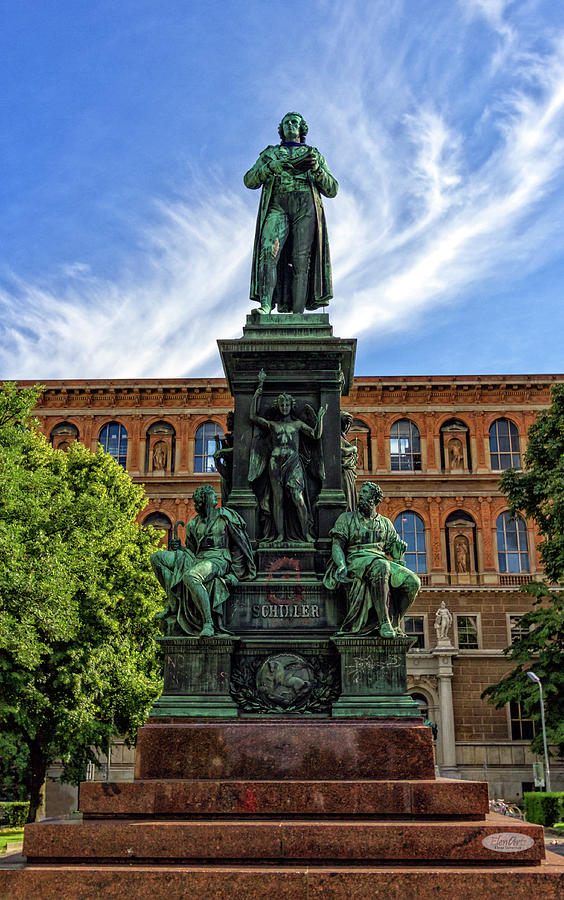 Friedrich Schiller statue, Vienna, Austria Photograph by Elenarts - Elena Duvernay photo