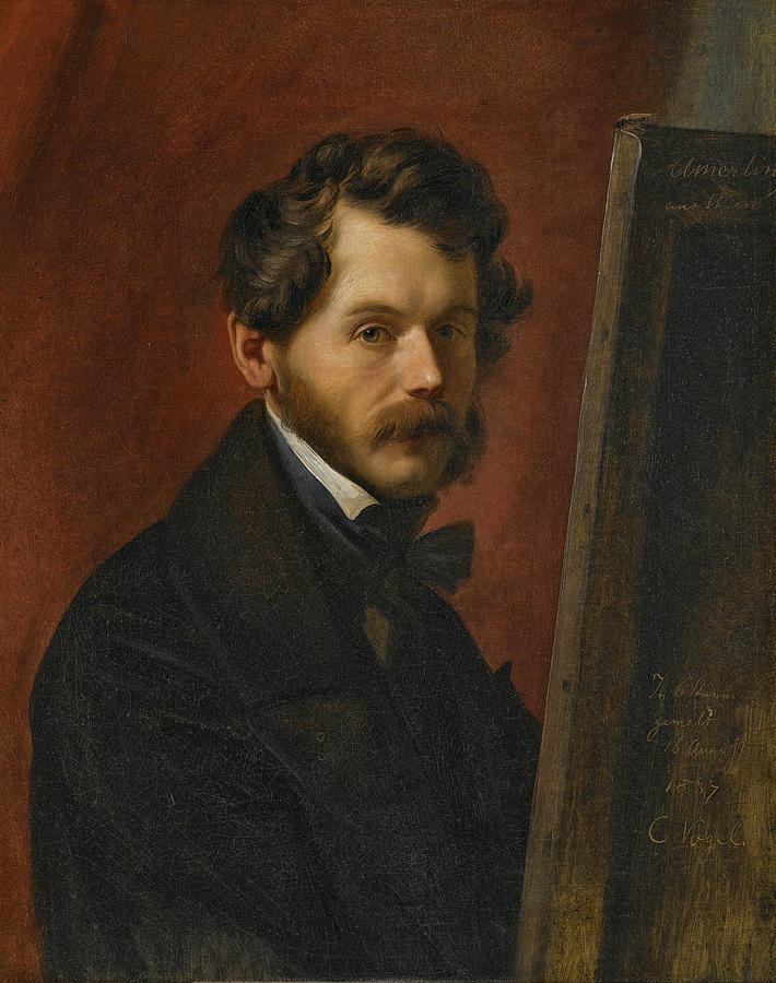 Friedrich von Amerling Painting by Carl Christian Vogel von Vogelstein