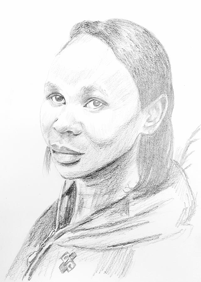 Friend from Kenya  Drawing by Hae Kim