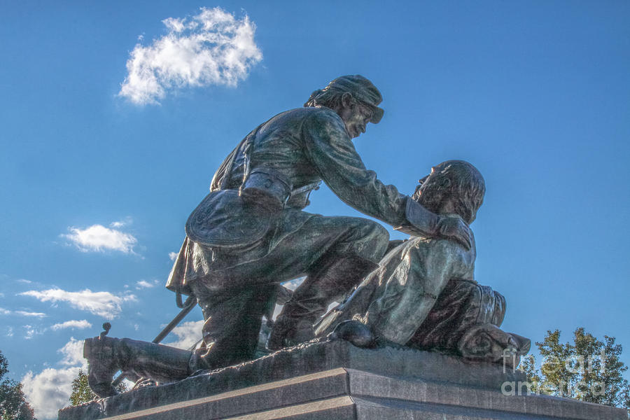 Friend to Friend Monument Gettysburg Photograph by Randy Steele