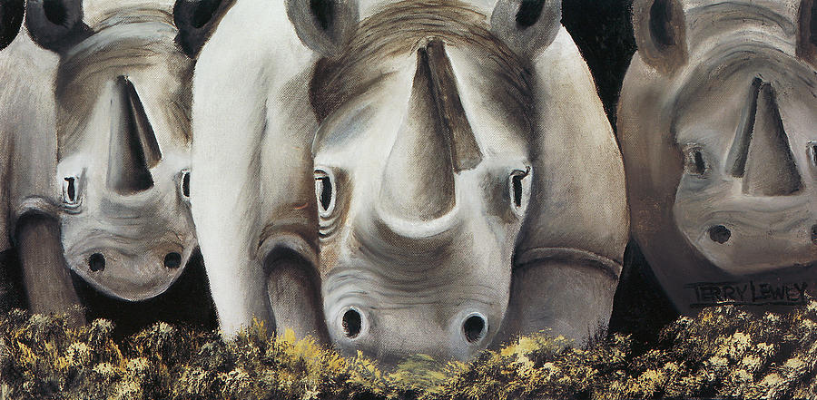 Wildlife Painting - Friendly 01 by Terry Lewey