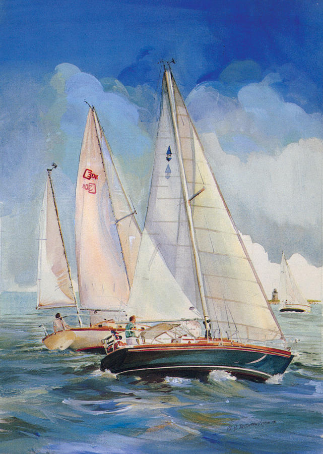 Friendly Competition Painting by P Anthony Visco