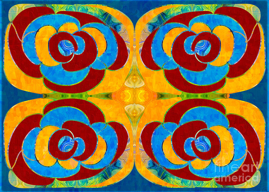 Abstract Digital Art - Friendly Forces Abstract Bliss Art by Omashte by Omaste Witkowski