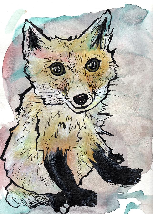 Friendly Fox Painting by Darcy Lee Saxton