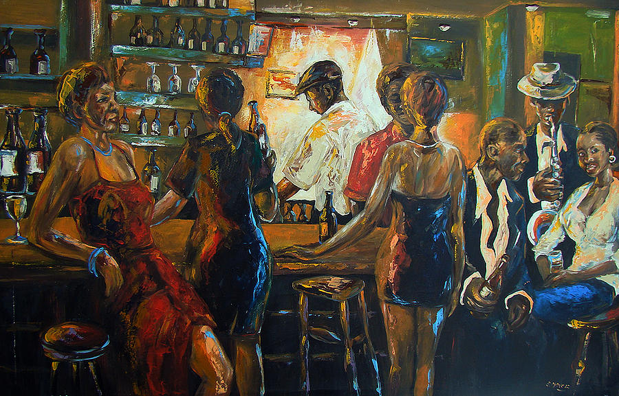 Friends Painting by Berthold Moyo