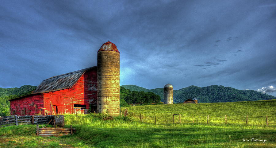 Friends For Life Great Smoky Mountains Red Barn Art Photograph by Reid Callaway