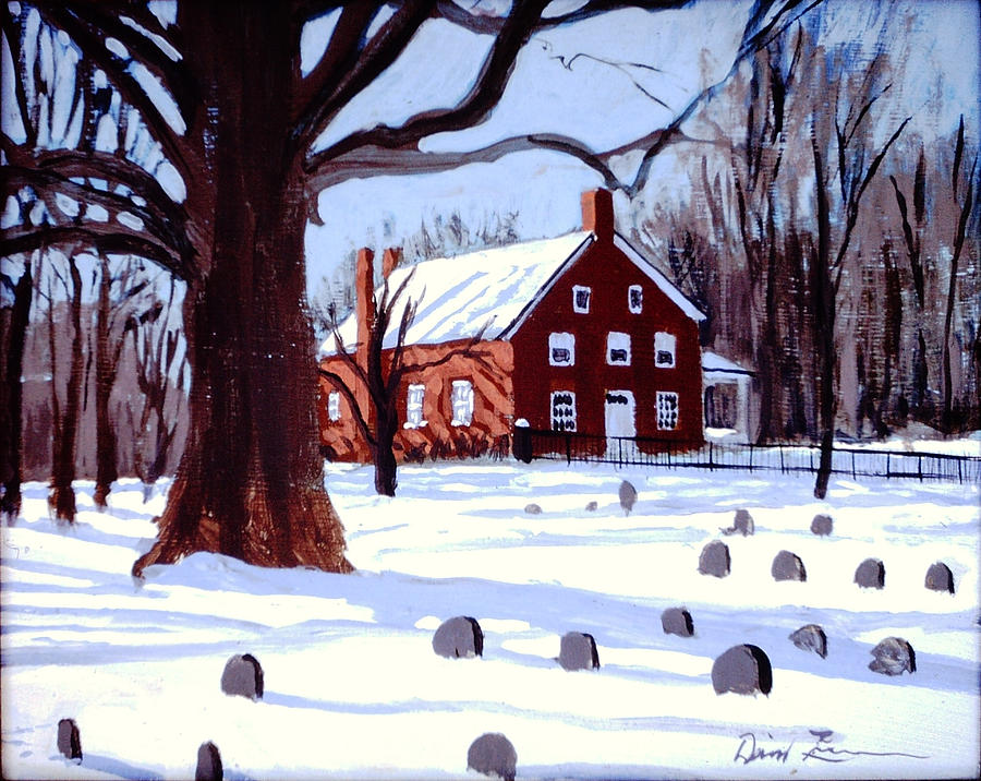 Friends House Painting by David Zimmerman