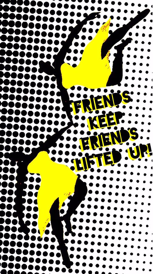 Bald Digital Art - Friends Keep Friends by Romaine Head