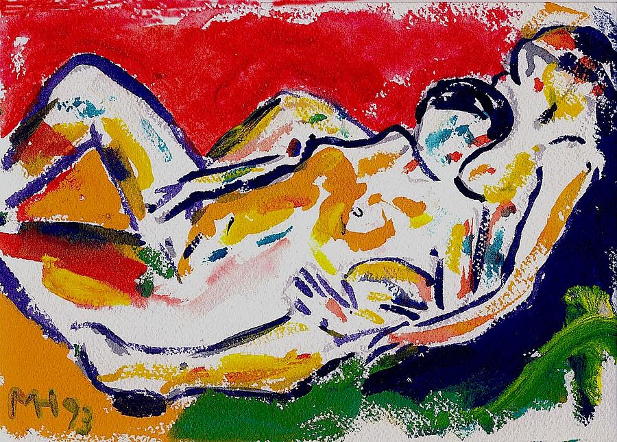 Nude Painting - Friends by Michael Hudak Nude Painting - Friends by Michael Hudak
