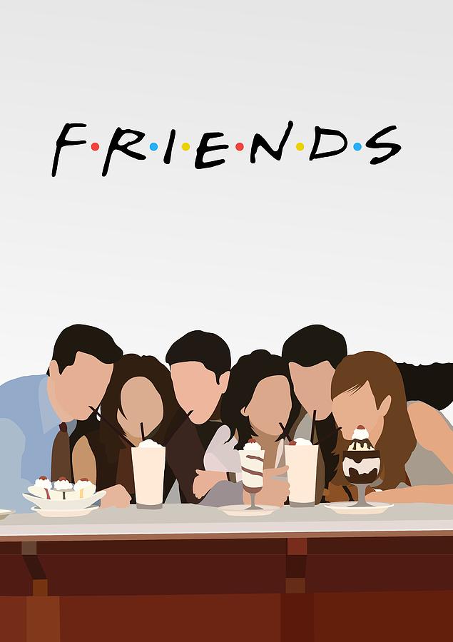 Friends Serial Minimalist Poster Digital Art By Lab No 4 The Quotography Department Pixels