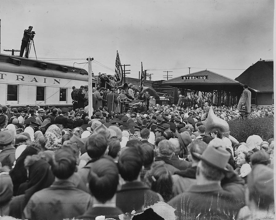 World War Ii Photograph - Friendship Train Rally In Sterling Illinois - 1947 by Chicago and North Western Historical Society