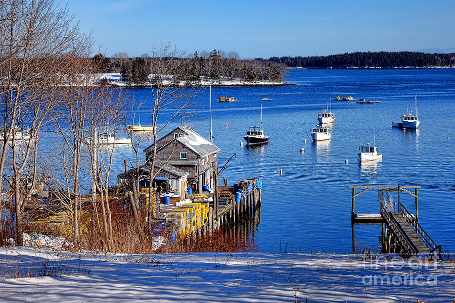 Winter Photograph - Friendship Harbor in Winter by Olivier Le Queinec