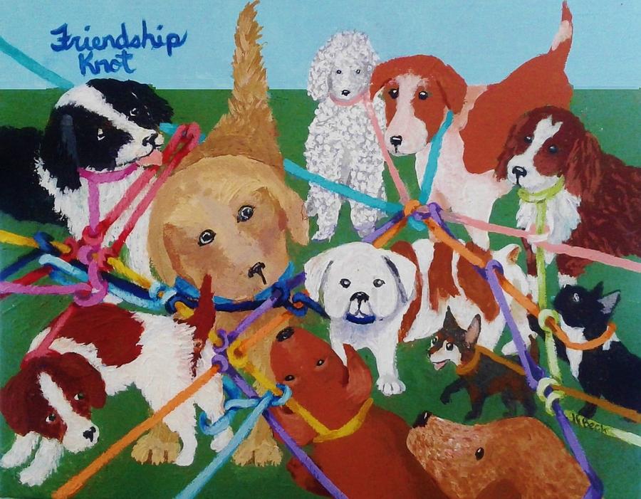 Friendship Knot Painting by Katherine Young-Beck