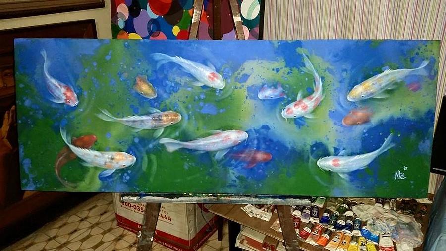 Fish Painting - Friendship  by Nante Carandang