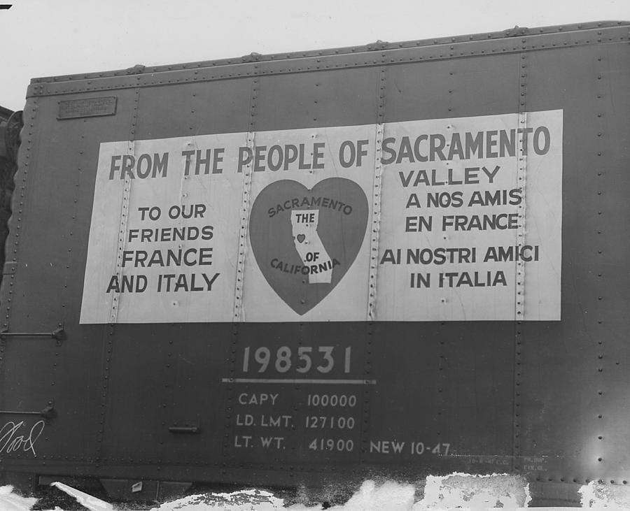 Friendship Train Donation From Sacramento Valley - 1947 Photograph by Chicago and North Western Historical Society
